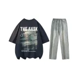Clothing Sets (Dark Blue Top+Yellow Mud Pants)