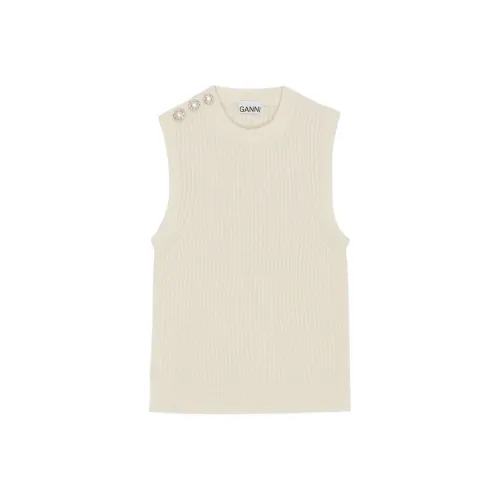GANNI Tank Tops Women's White