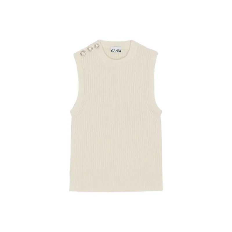GANNI Tank Tops Women's White-0