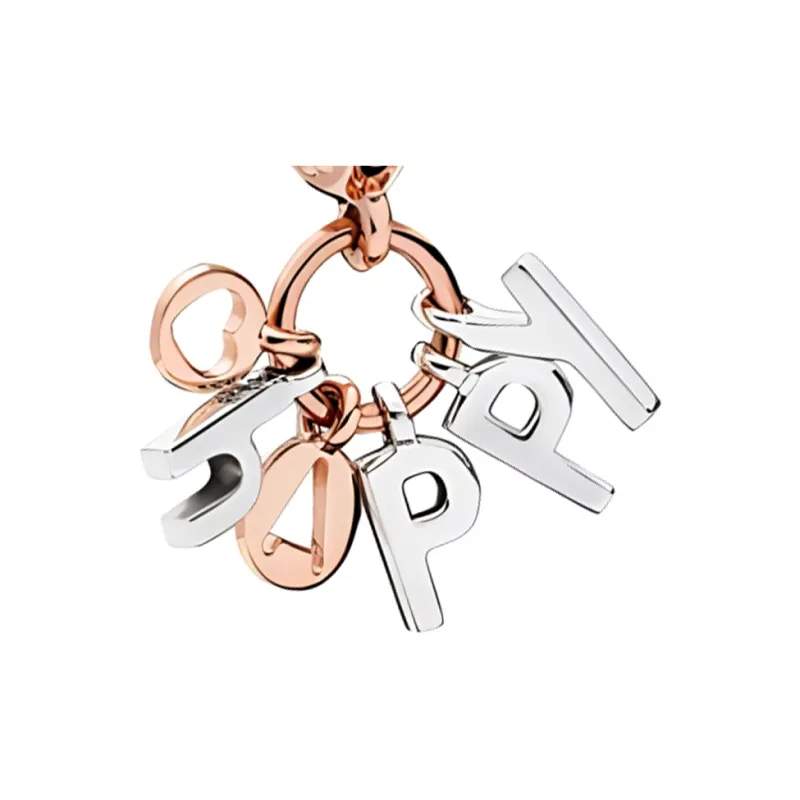 Pandora 925 Sterling Silver Charms / Pendants Women's Rose Gold-2