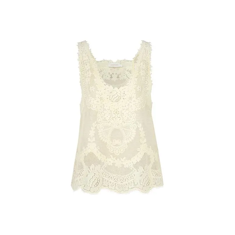 Zimmermann Natura Lace-Patch Tank Top-0