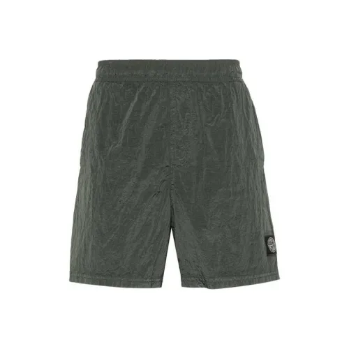STONE ISLAND Compass Patch Crinkled Finish Swim Shorts