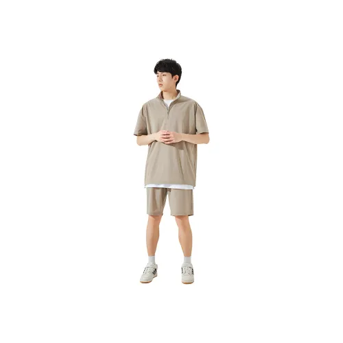 Tonlion Casual Shorts Men's Brown Copper