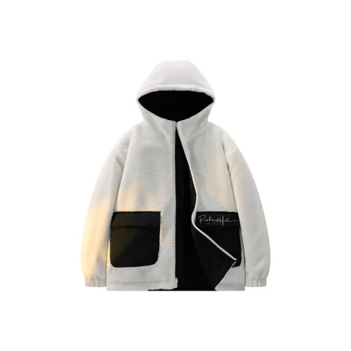 panelled feather-down jacket