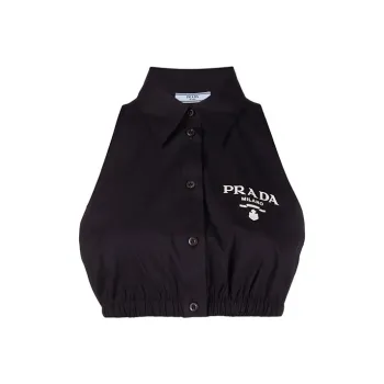 PRADA Crop Tops Women's Black