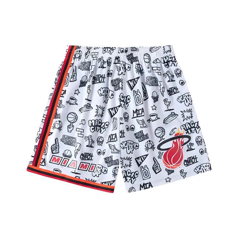 Mitchell Ness Basketball Shorts Men White-0