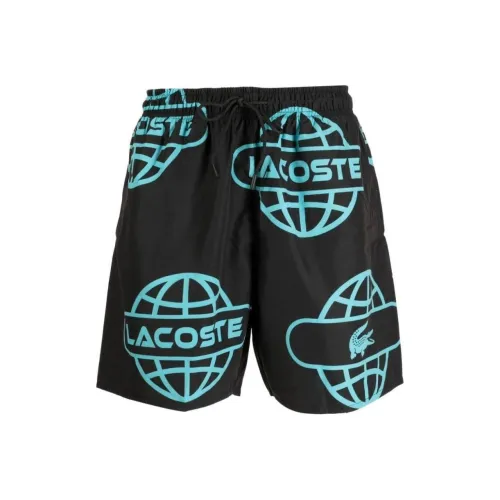 LACOSTE Globe-print Swim Shorts