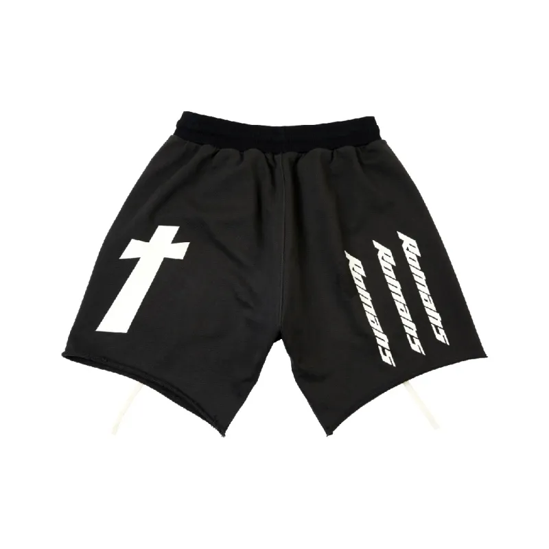 RESERFF Shorts Hip Hop Vintage Summer Trendy Brand Knee Length Pants Men's Black Gray-1
