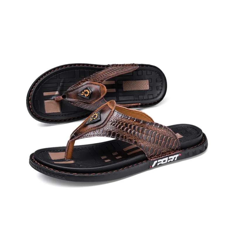 Shiozawa Rubber Sole Stitching Slip Resistant Quick Dry Flip Flops Men's-14