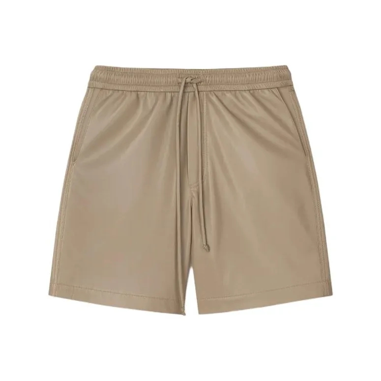 NANUSHKA Elasticated waist Faux leather Shorts-0