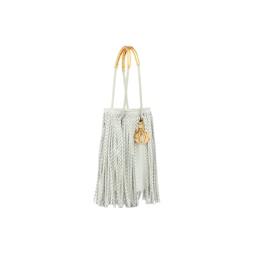 DIOR Sheepskin With Calfskin Bucket Bag, Shoulder Bag, Crossbody Bag, Handbag Mini Women's Latte