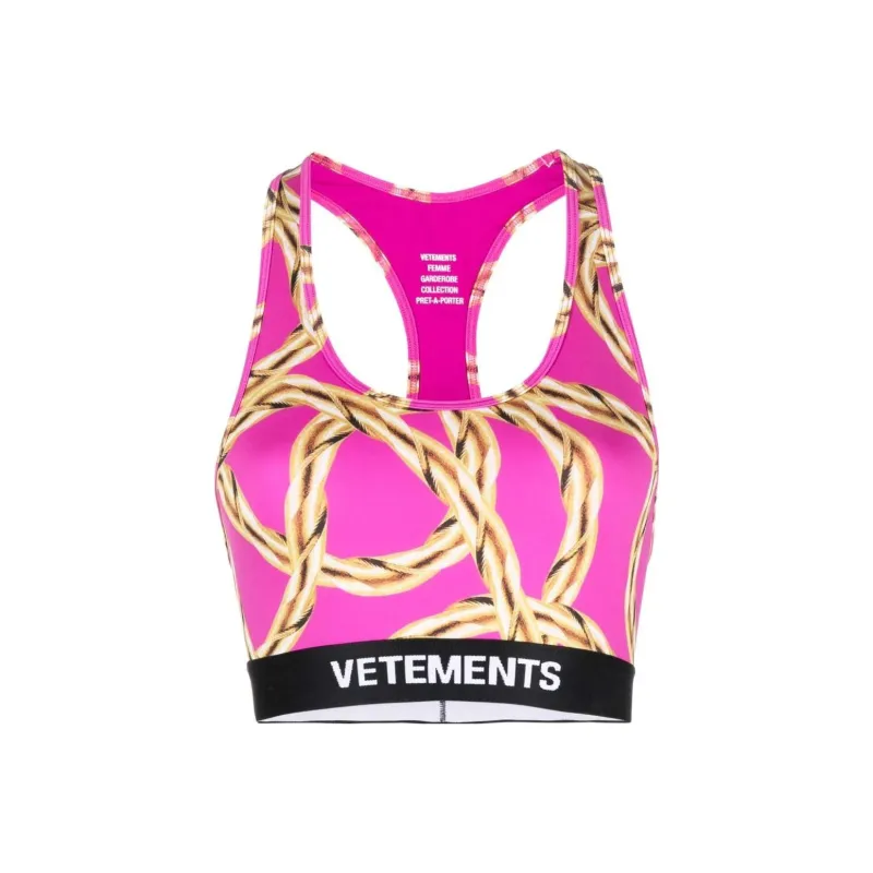 Vetements Tank Tops Women's Pink-0