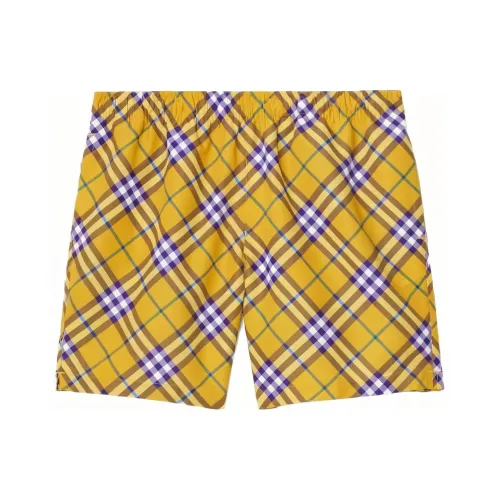 Burberry Check Printed Knee Length Swim Shorts