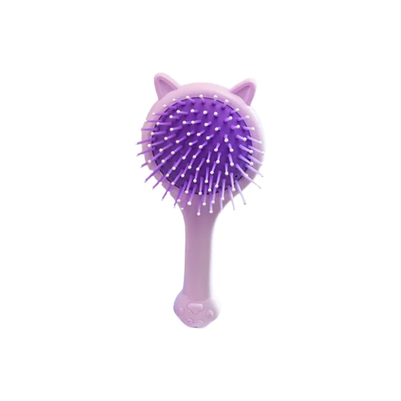 Gentle Welcome Cute Cat Paw Hand Mirror Comb Dual Purpose Airbag Scalp Head Meridian Massage Air Cushion Comb Massage-2