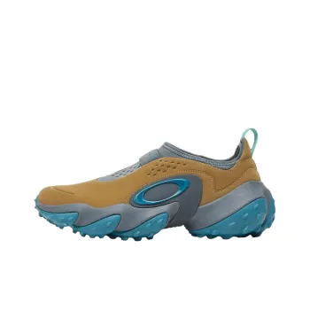 Oakley Edge Icon Non slip Support Low Top Golf Shoes Unisex Brown Blue