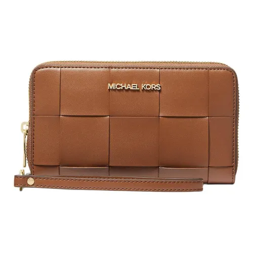 MICHAEL KORS Polyurethane Wallet Large Size Women's Brown
