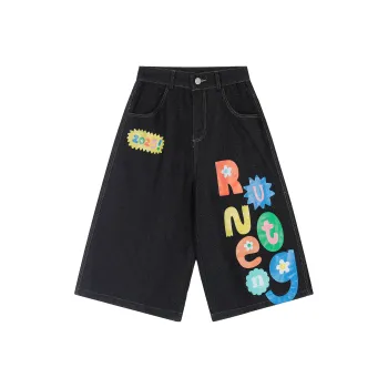 BONAS Denim Shorts Unisex Black