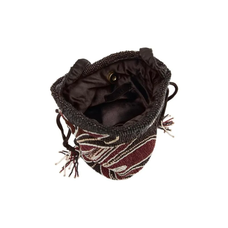 ZARA Cotton Shoulder Bag Mini Women's Chocolate-3