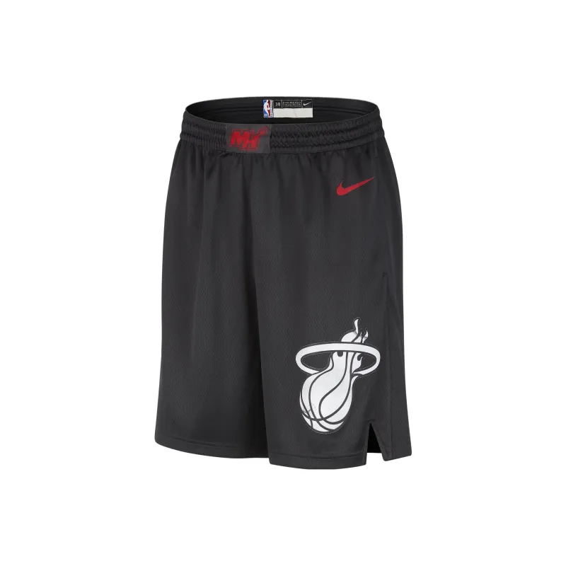 Nike Dri FIT NBA Miami Heat 2023/24 City Edition Casual Shorts Men's Black-0