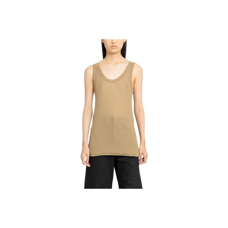 Lemaire Ribbed Silk jersey Tank Top-0