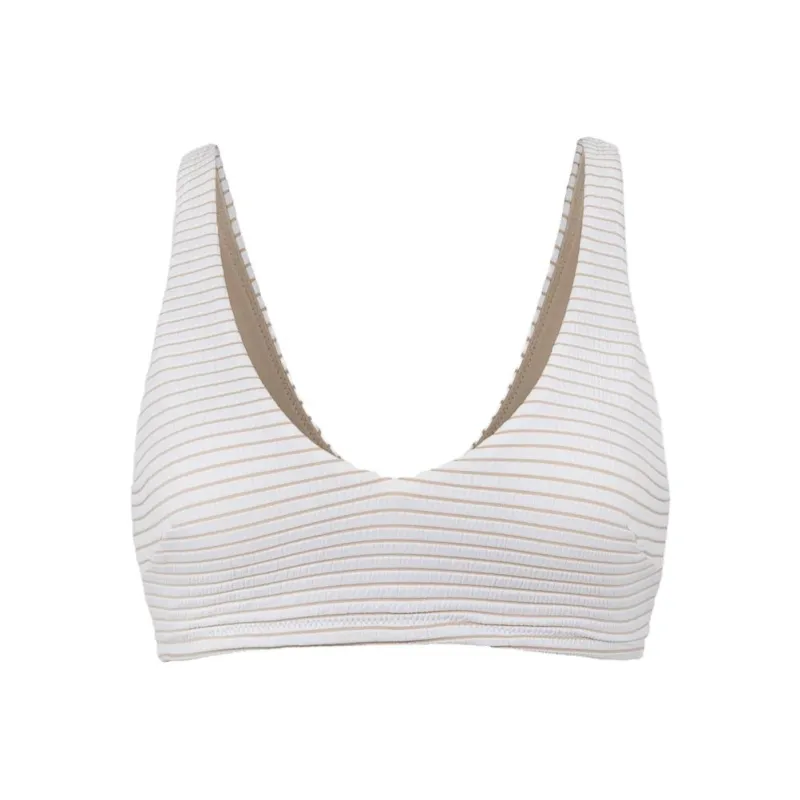 Lululemon Tank Tops Women's White And Pink Stripes-0