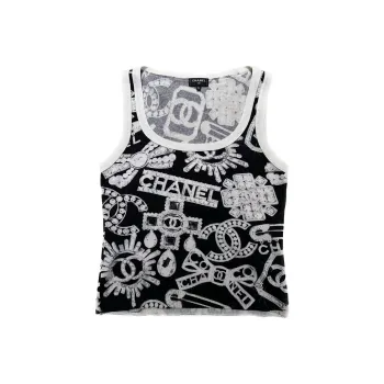 CHANEL 23 Fall And Winter Tank Tops Women's Black
