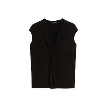 WEEKEND MaxMara Negozi Collection Lyocell Jersey Top Tank Tops Women's Black