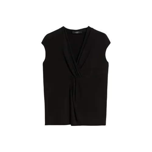 WEEKEND MaxMara Negozi Collection Lyocell Jersey Top Tank Tops Women's Black