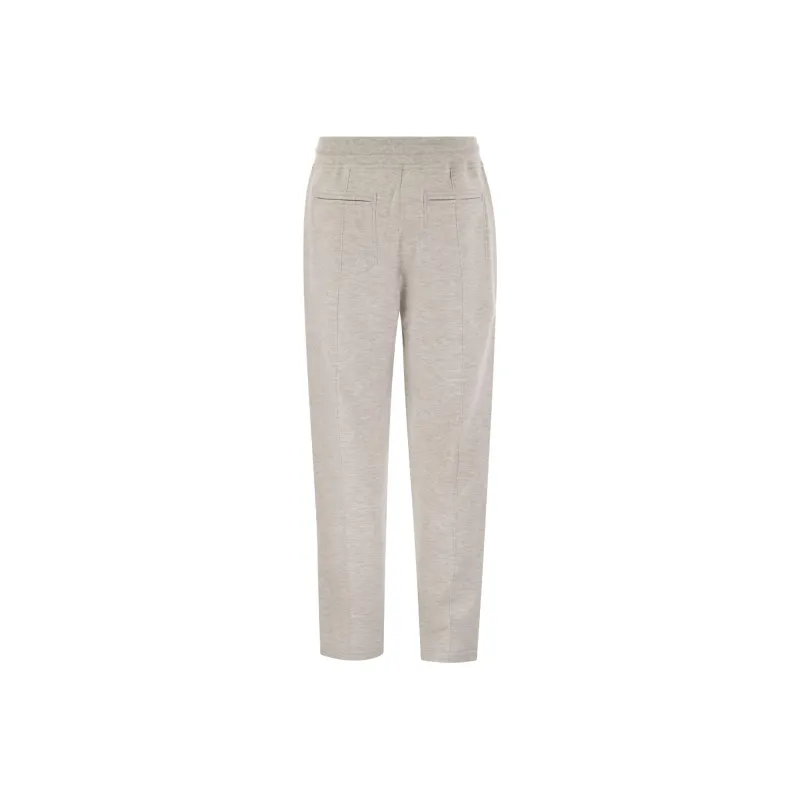Brunello Cucinelli Drawstring Fleece Trousers-3