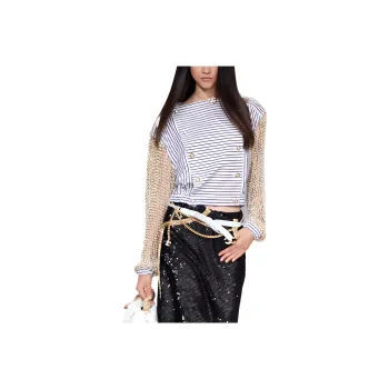 CHANEL Crop Tops Women's White