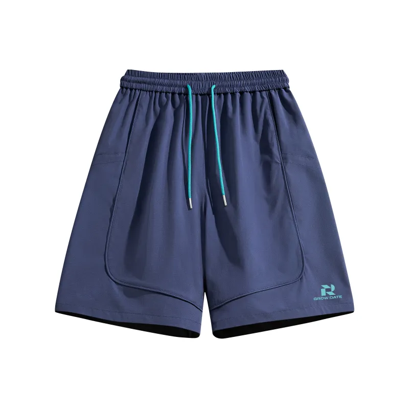 GROW DATE Cargo Shorts Unisex Night Black-30