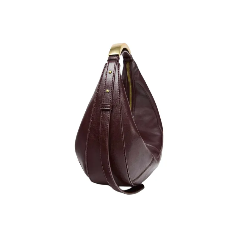ZARA PU Crescent Bag Shoulder Bag Trumpets Women's Brown-2