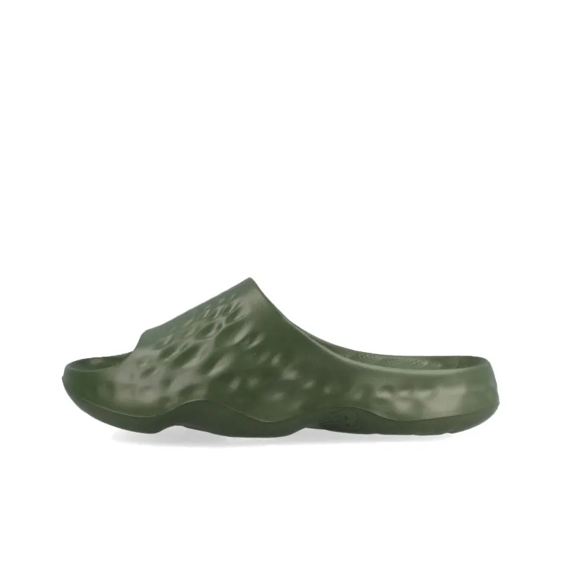 New Balance Slip Resistant Abrasion Resistant Slide Slippers Unisex Olive Green-0