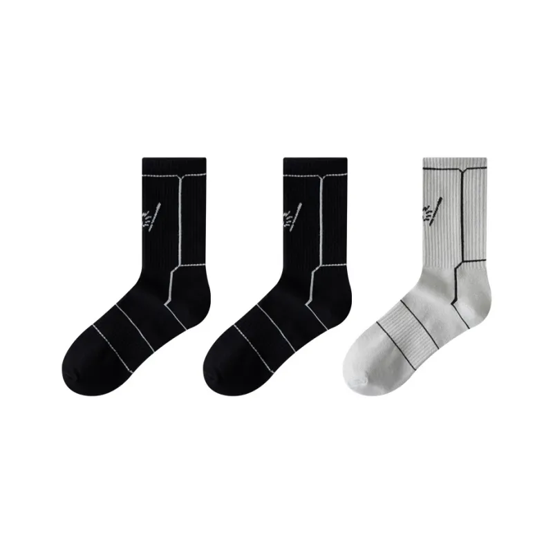 H YXIANG Mid Calf Socks Men's 3 Pack-0