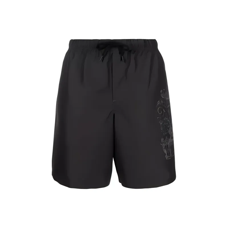 VERSACE Cartouche-print Swim Shorts-0