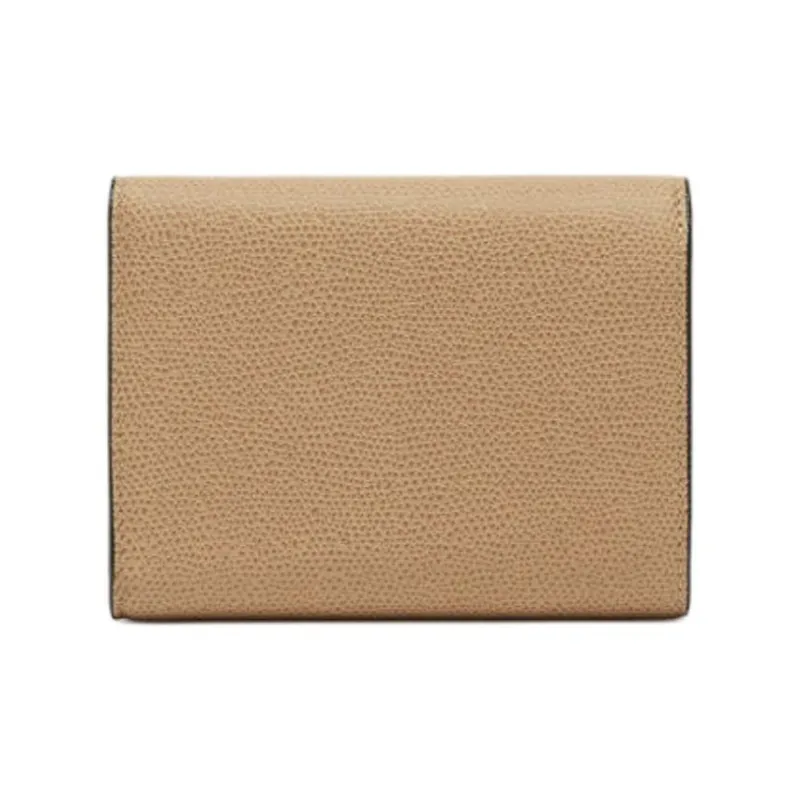 Valextra Iside Calfskin Wallet Men's Beige-1