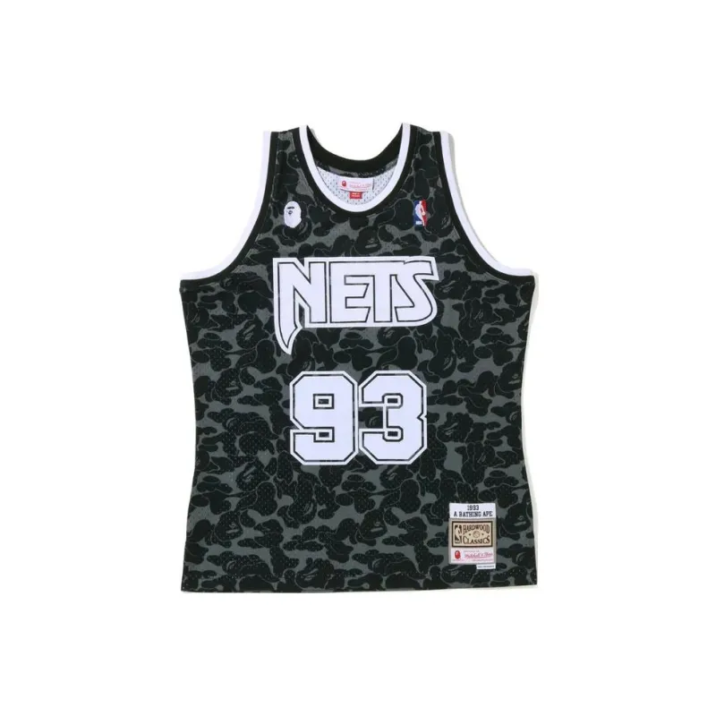 Bape X Mitchell & Ness New Jersey Nets Jersey-0