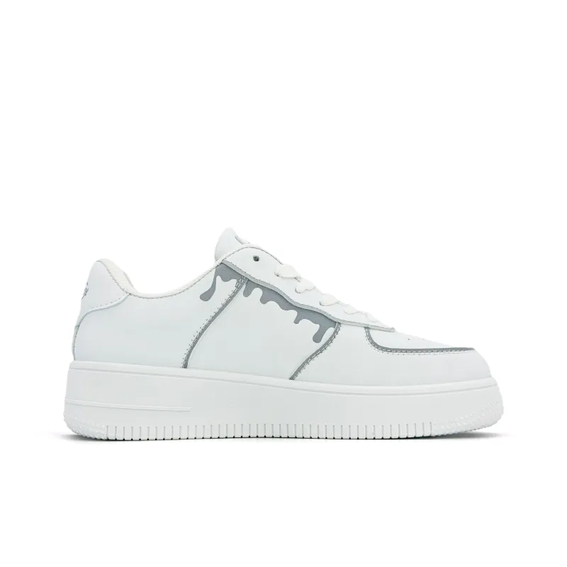ALI THE FOX Skateboard Shoes Women's Low Top White/Blue-3