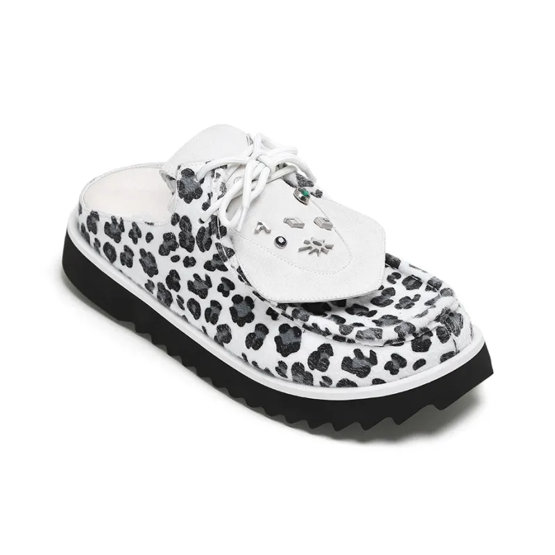 ADCDAVINCI Sun Collection Abrasion Resistant Slip Resistant Closed Toe Slippers Unisex Leopard Print-2