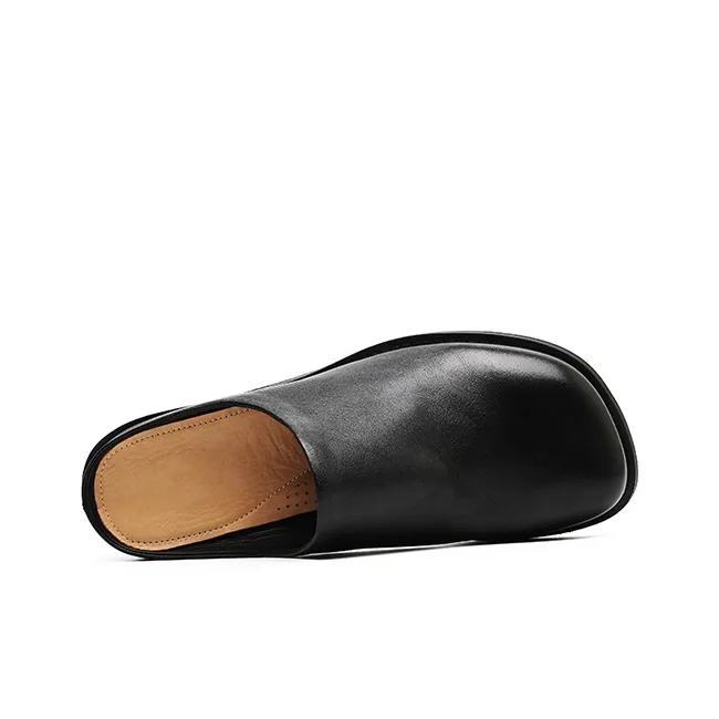 APRHE Abrasion Resistant Slip Resistant Closed Toe Slippers Unisex Black-3