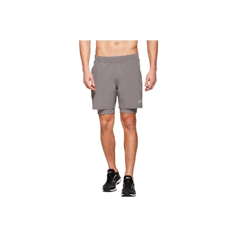 Asics Fietro 7in 2 N 1 Short Casual Shorts Men's Carbon-0