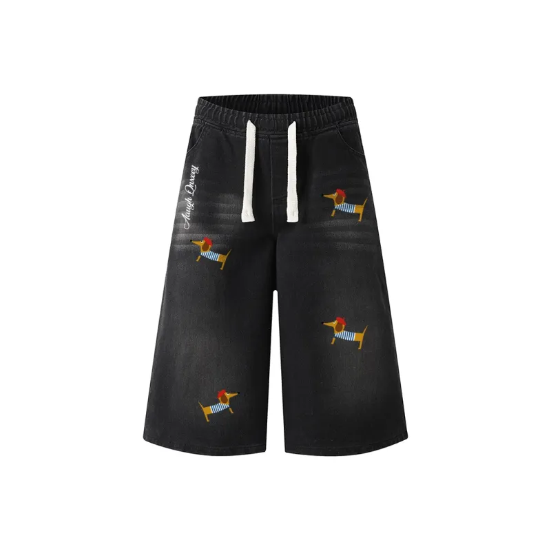 Qnxeey Denim Shorts Unisex-7