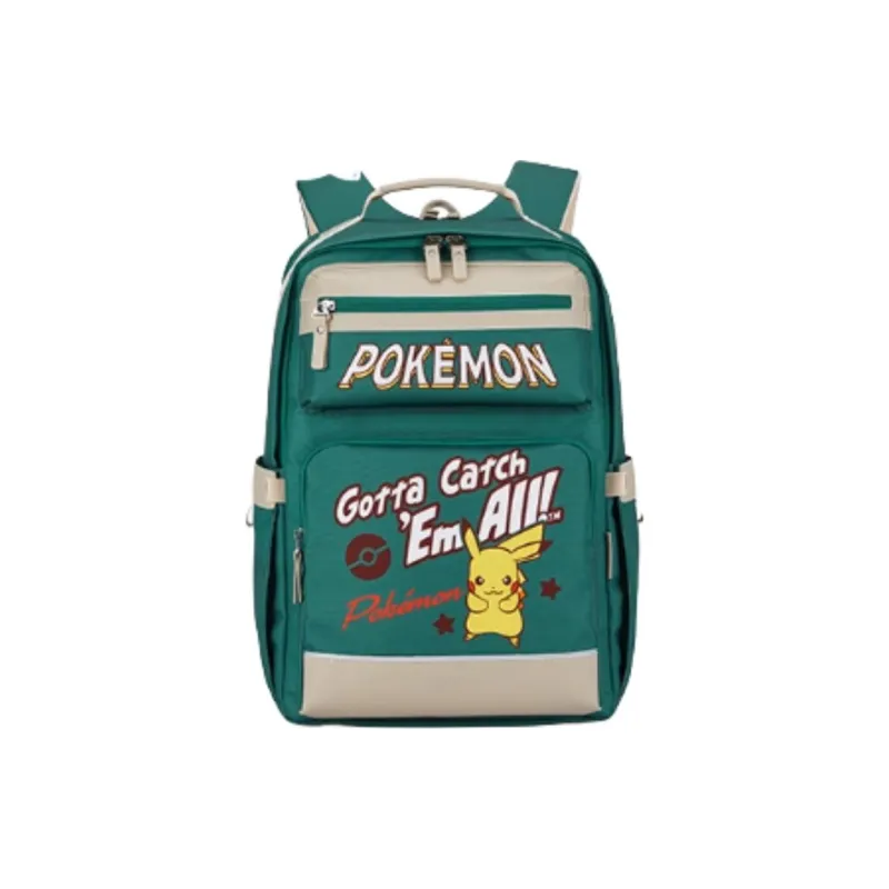 KALA·Y Pokémon Collaboration Fabric Student Bag Unisex Lavender/Navy Blue/Ivy Green/Cherry Blossom Pink/Black Gold-14