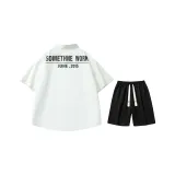 Set (White Top+Black Pants)