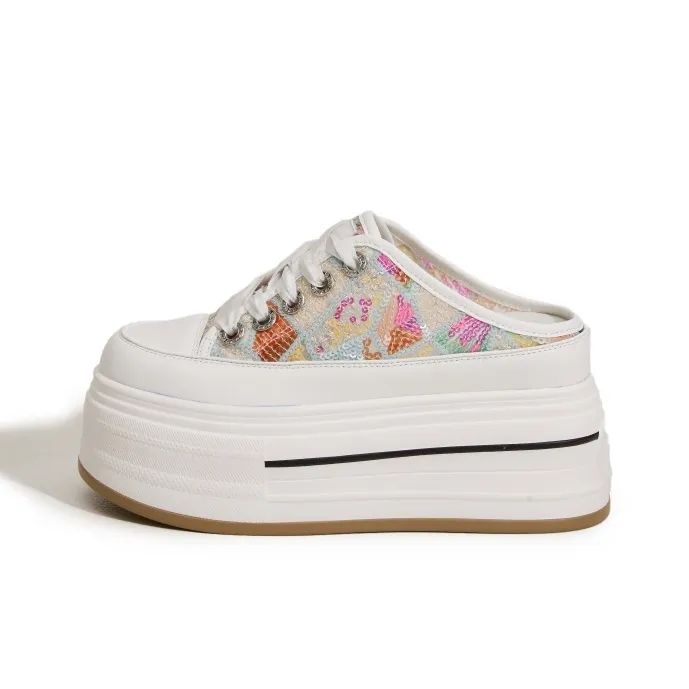 Milan Love Song Embroidery Abrasion Resistant Slip Resistant Closed Toe Slippers Women's-0