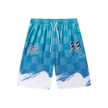 FireMonkey Basketball Shorts Unisex Teal Blue