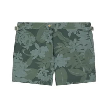 TOM FORD Orchid Camo Print Swim Short Casual Shorts Men's Green