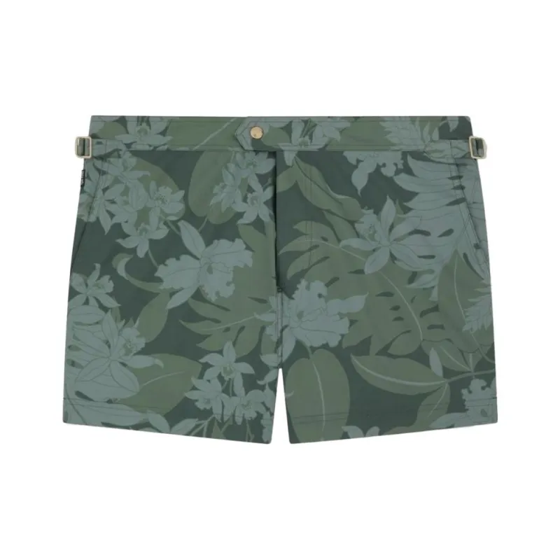 TOM FORD Orchid Camo Print Swim Short Casual Shorts Men's Green-0