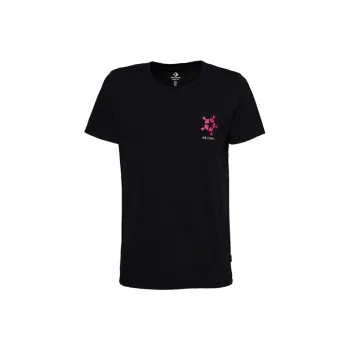 Converse Drop Shoulder Sleeve T Shirt Women's Black