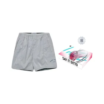 STONE ISLAND Casual Shorts Men Silver-Gift Box Set